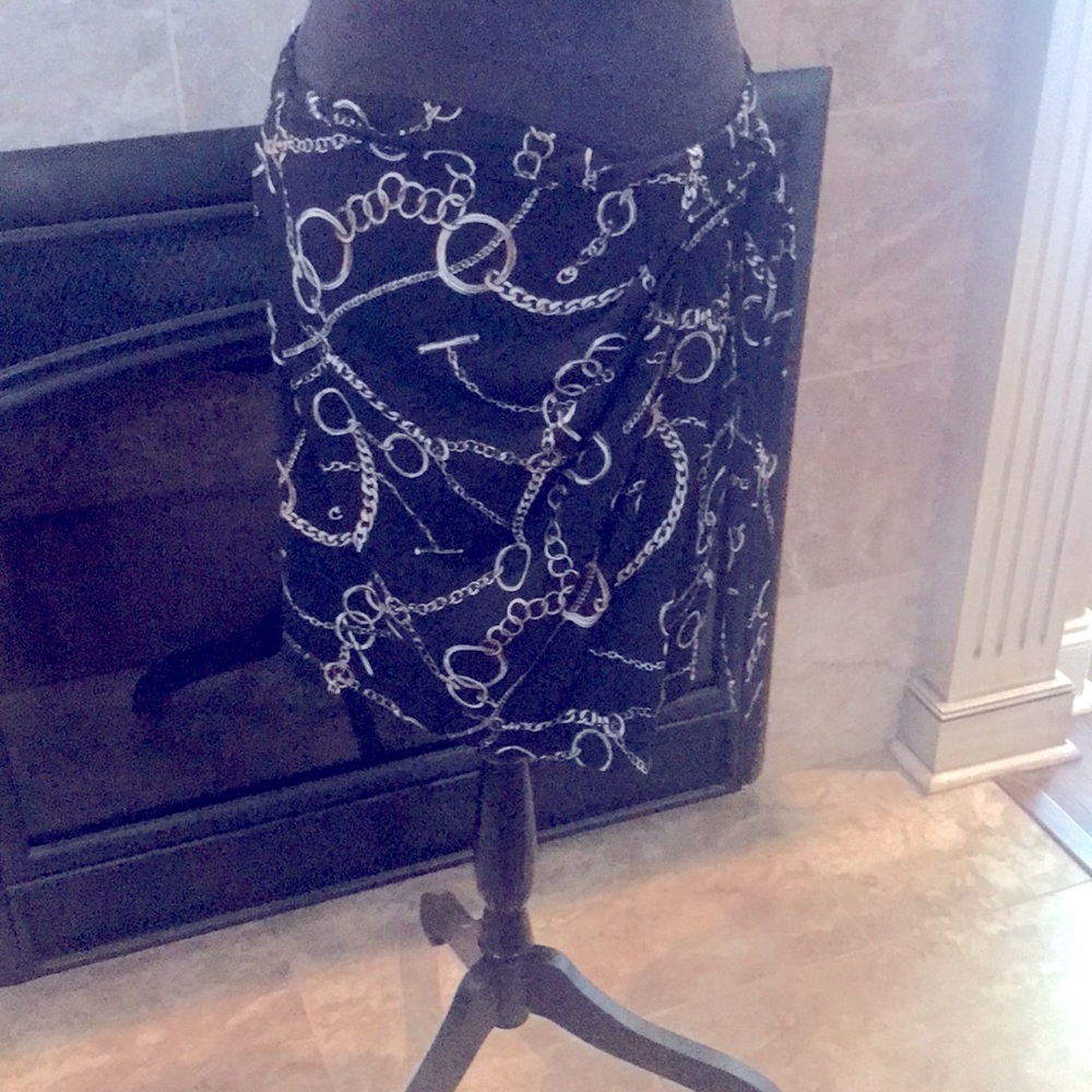 Cache Black & Gold Skirt